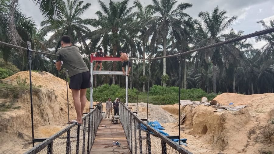 Pembangunan Jembatan Garuda Tahap III Terus Dikebut di Bumi Mulya