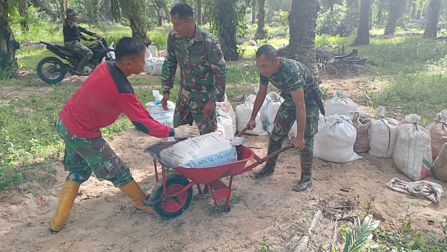 Pembangunan Jembatan Merah Putih wilayah Koramil 03/Bg Capai 10 Persen