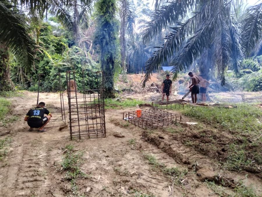 Pembangunan Jembatan Perintis Garuda Mulai Tahap Pondasi di Desa Sukaraja