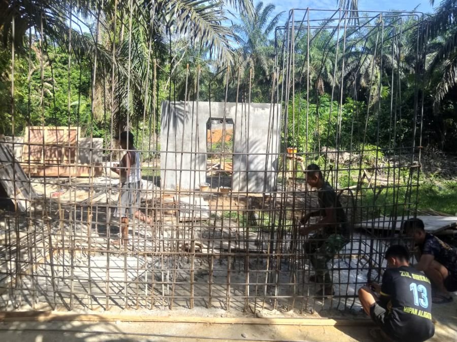 Pembangunan Jembatan Perintis Garuda Masuki Tahap Perangkaian Besi Angkur