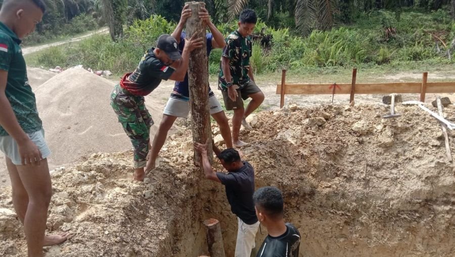 Pembangunan Jembatan Perintis Garuda di Desa Sukaraja Masuki Tahap Penggalian Pondasi Abutment