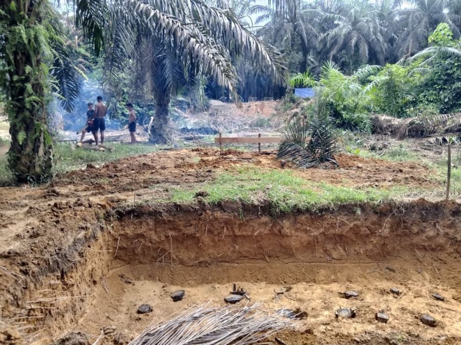Pembangunan Jembatan Perintis Garuda di Desa Sukaraja Mulai Tahap Pondasi