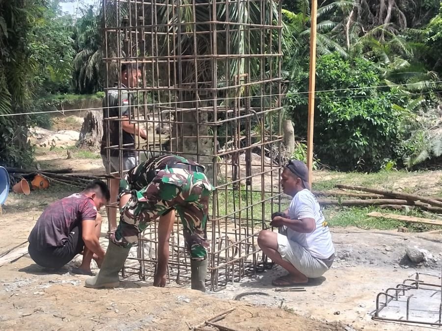 Pembangunan Jembatan Perintis Garuda Masuki Tahap Perakitan Tapak Pilon