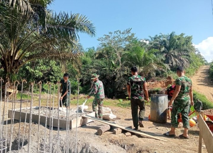 Pembangunan Jembatan Perintis Garuda Masuki Tahap Pengecoran Tapak Gajah