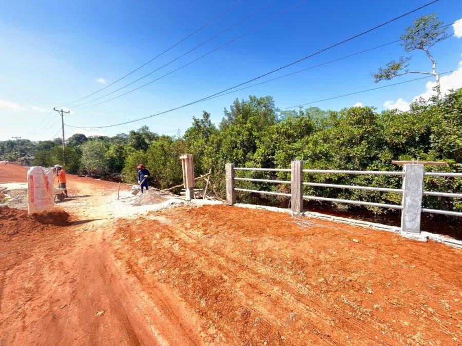 Pembangunan Jembatan Sungai Mata II Masuki Tahap Pengamanan Struktur