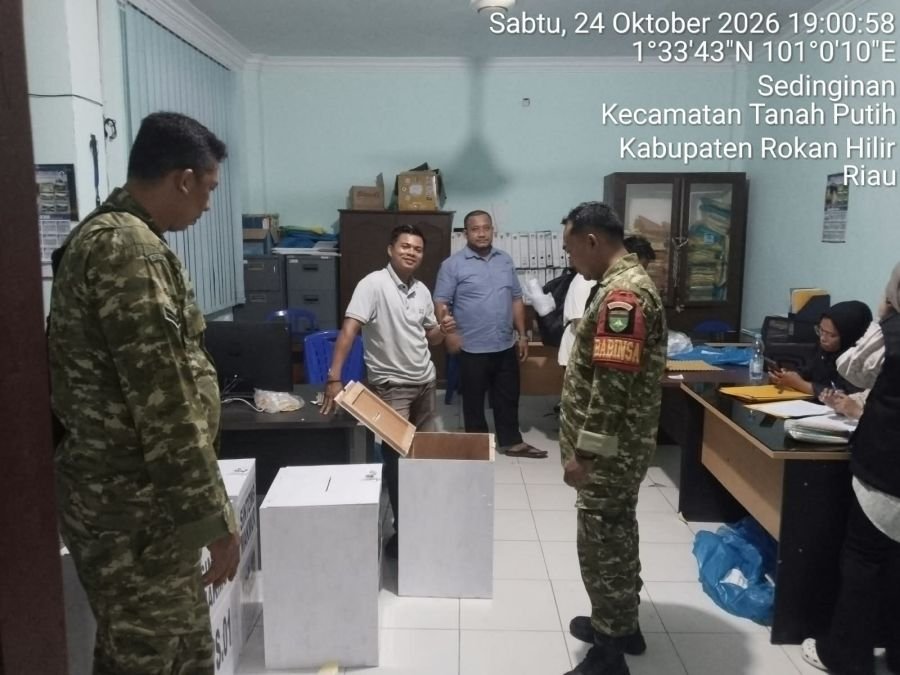 Pendampingan penyerahan Logistik Pilpeng Serentak Thp. I Kecamatan Tanah Putih