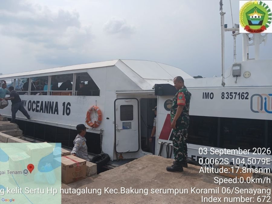 Pengamanan dan Himbauan Keselamatan di Pelabuhan Feri