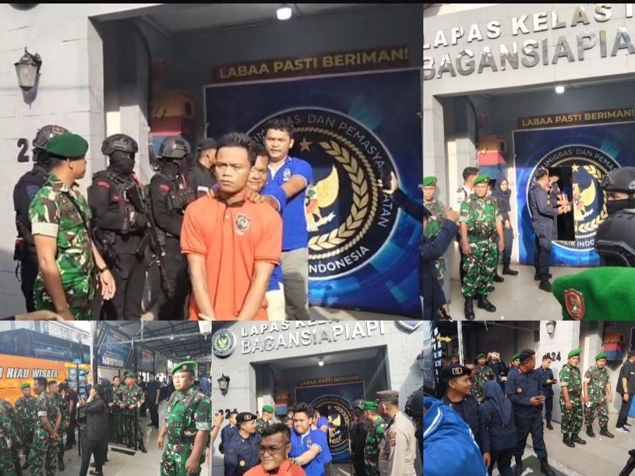 Pengawalan Super Ketat Warnai Pemindahan 986 Napi ke Gedung Baru Lapas Bagansiapiapi