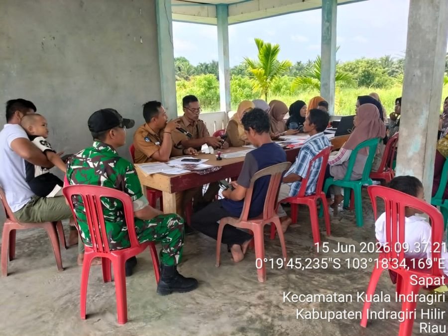 Pengawasan SDM dan Komsos Babinsa 04/Kuindra Pererat Sinergi di Kelurahan Sapat
