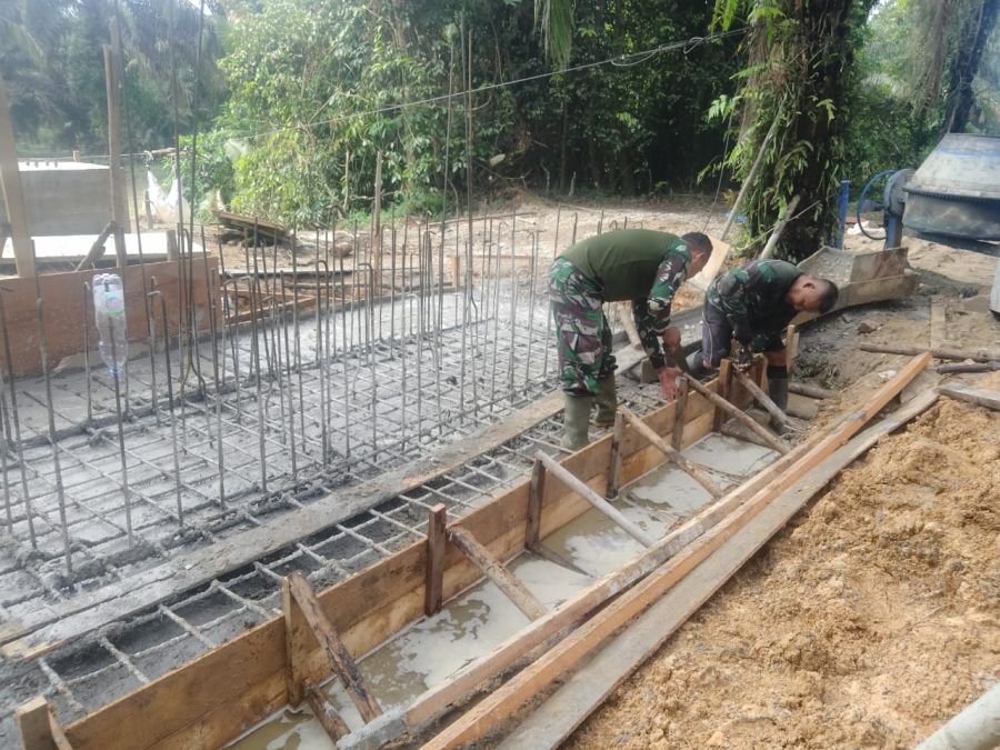 Pengecoran Pondasi Abutment Jembatan Perintis Garuda Mulai Dilaksanakan