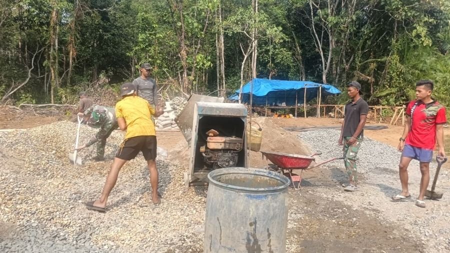 Pengecoran Tapak Jembatan Talang Perigi Terus Dikebut