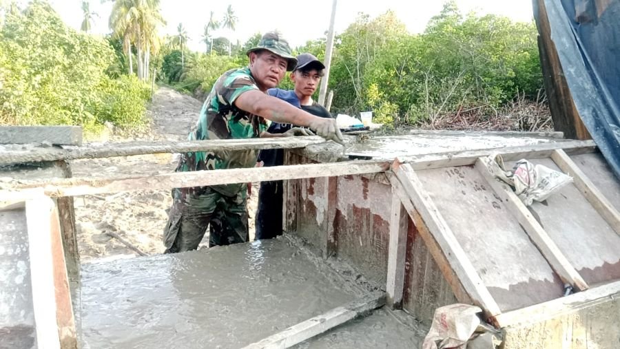 Pengerjaan Jembatan Gantung Garuda Sungai Sembilan Terus Berlanjut Demi Membuka Akses Warga Pedesaan
