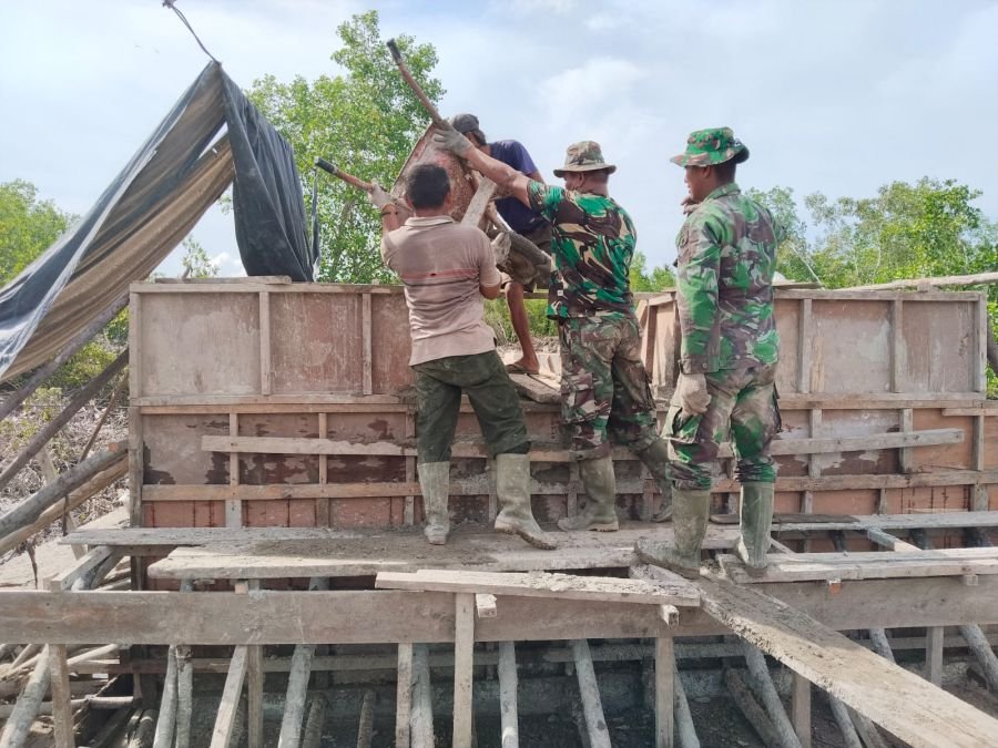 Pengerjaan Jembatan Gantung Garuda Sungai Sembilan Tetap Utamakan Keselamatan Kerja*