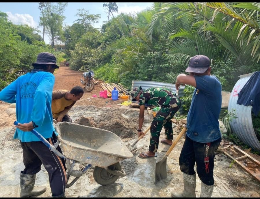 Pengerjaan Jembatan Sungai Merpati Dikebut, Wermes dan Urugan Dikejar