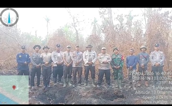 Penutupan kegiatan pendinginan titik asap di desa Gemala sari