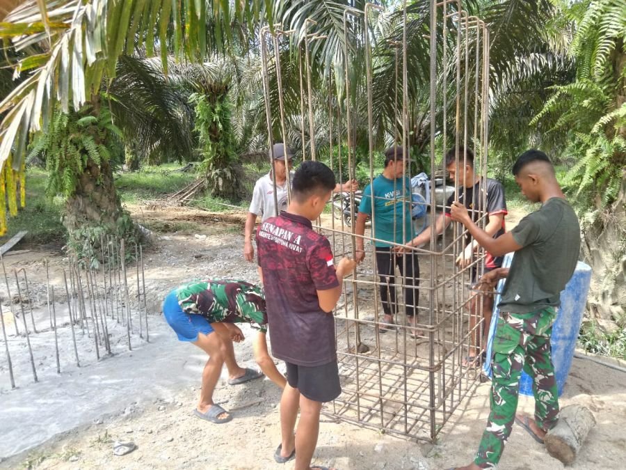 Perakitan Tapak Pilon Jembatan Perintis Garuda Mulai Dikerjakan