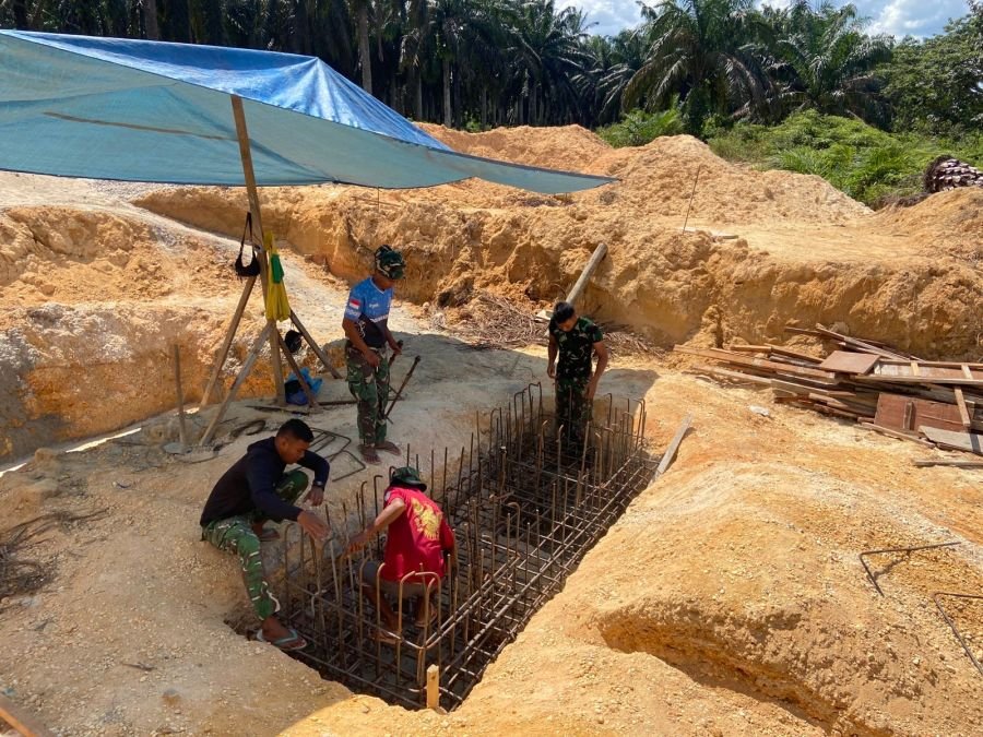 Perakitan Tiang Pilon Jembatan Garuda Dikebut, Akses Warga Segera Terhubung