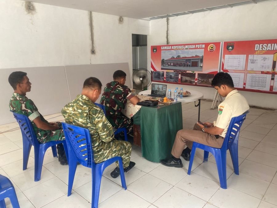 Percepat Pembangunan KDKMP, Dandim 0321/Rohil Ikuti Vidcon Bersama Wakil Panglima TNI