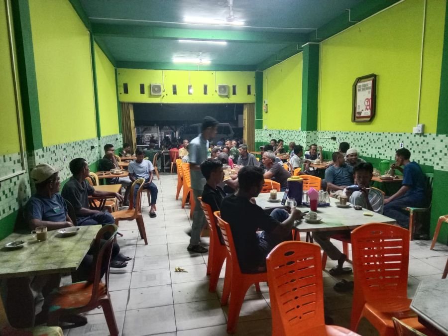 Pererat Kemanunggalan TNI-Rakyat, Koramil 06/Cerenti Gelar Nobar Semifinal Piala Dunia 2026