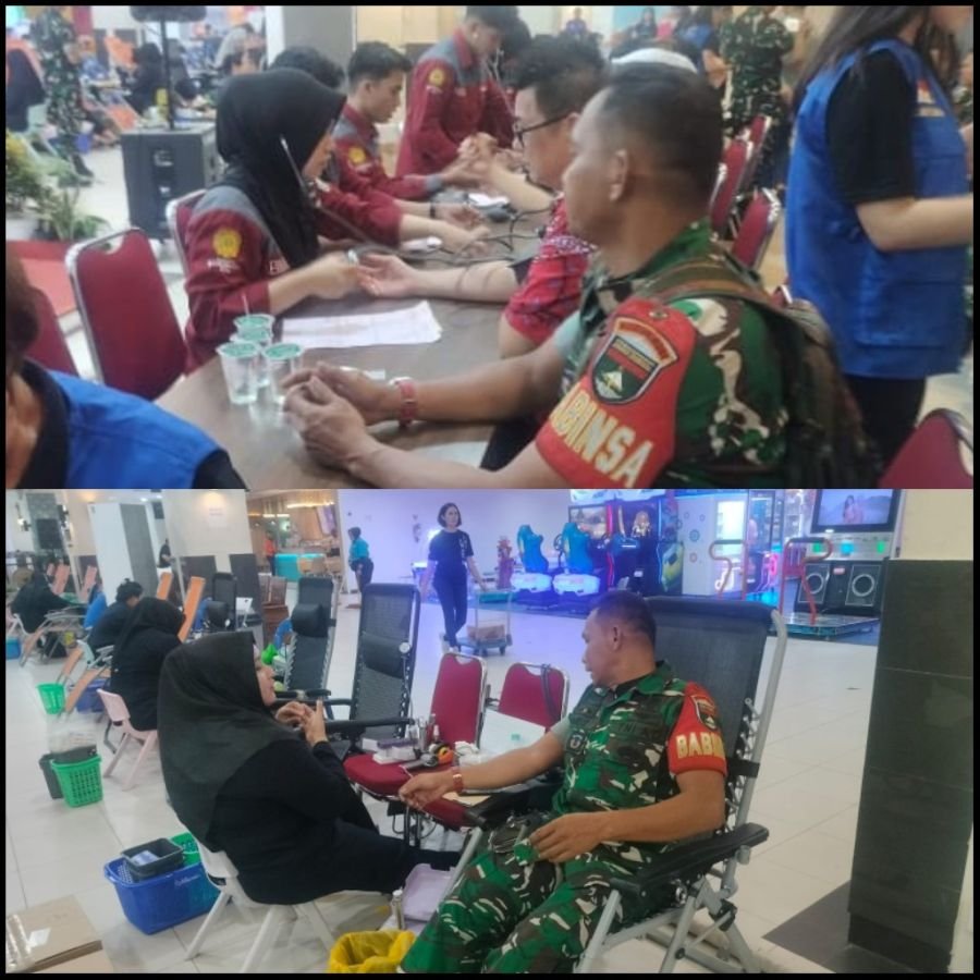 Peringati Hari Waisak, Babinsa Tenayan Raya Ikut Donor Darah untuk Kemanusiaan