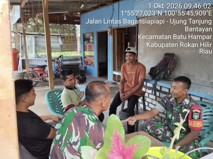 Perkokoh Toleransi, Babinsa Koramil 0321-01/Bangko Gelar Sosialisasi Kampung Pancasila di Bantayan