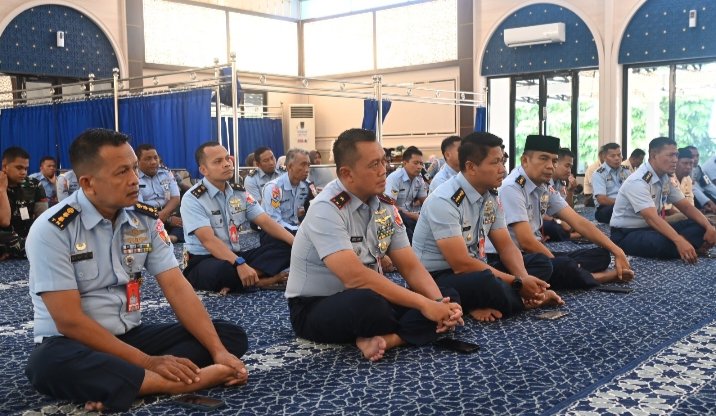 Perkuat Keimanan dan Ketakwaan, Personel Lanud RSN Gelar Kajian Rutin Dhuha