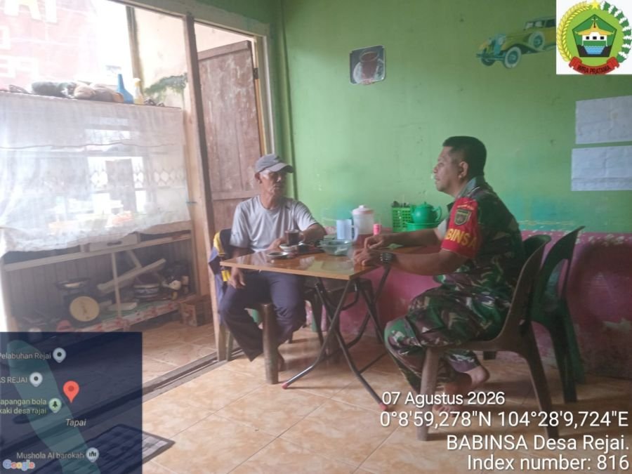 Perkuat Kemanunggalan TNI-Rakyat, Babinsa Rejai Ajak Warga Lestarikan Semangat Gotong Royong