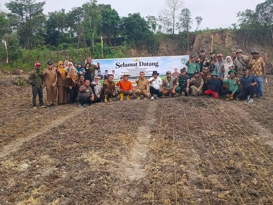 Perkuat Ketahanan Pangan, Babinsa Tangkerang Utara Turut Tanam Padi Bersama Wakil Wali Kota Pekanbar