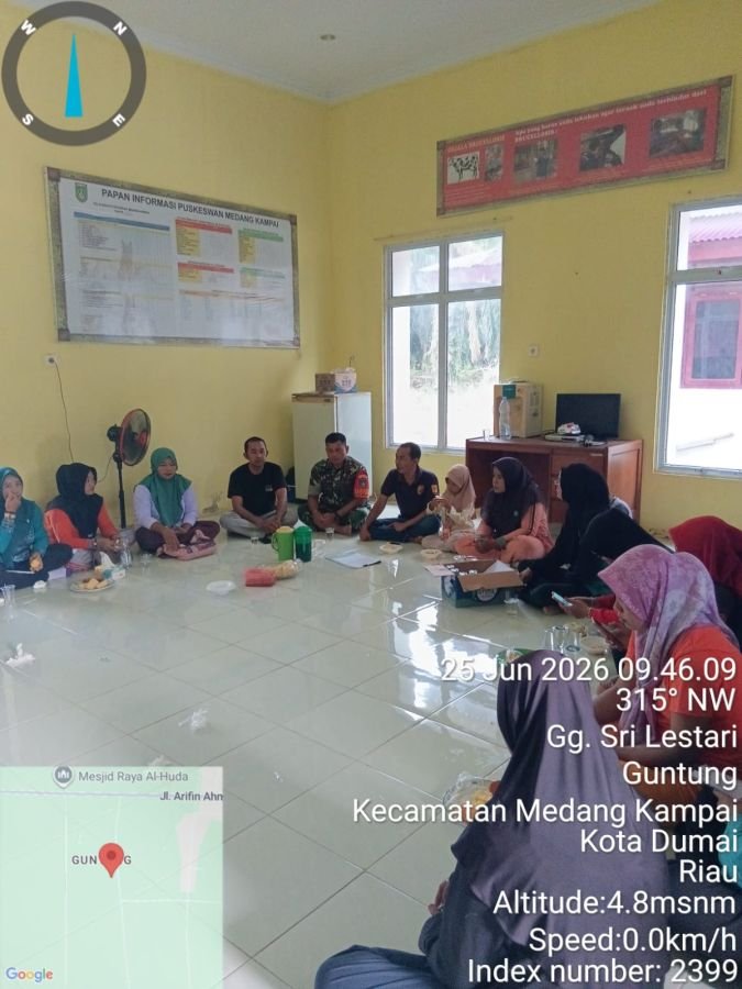 Perkuat Sinergi dan Kebersamaan, Babinsa Kodim 0320/Dumai Hadiri Silaturahmi TP PKK dan Posyandu Kel