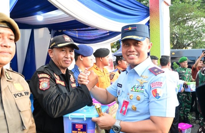 Perkuat Sinergi Forkopimda, Danlanud RSN Ikuti Peninjauan Kesiapan Natal Tahun Baru