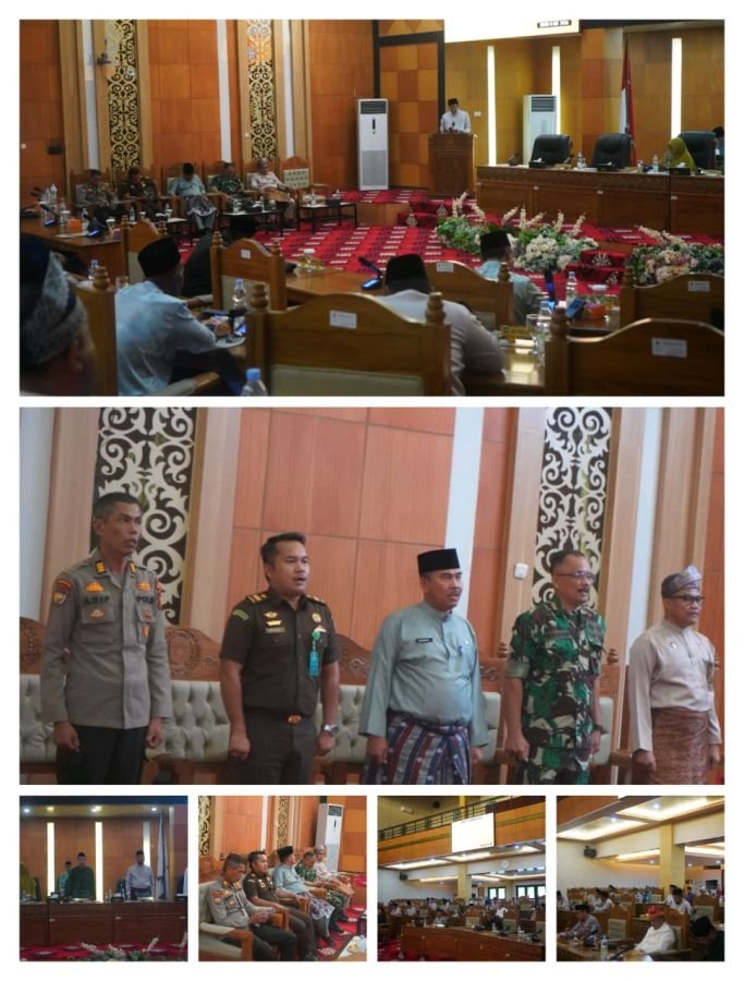 Perkuat Sinergitas Forkopimda, Kasdim 0322/Siak Hadiri Rapat Paripurna DPRD Kabupaten Siak