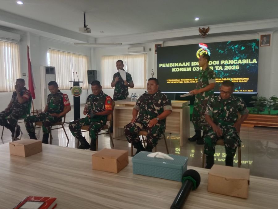 Perkuat Wawasan Kebangsaan, Personel Kodim 0320/Dumai Ikuti Pembinaan Ideologi