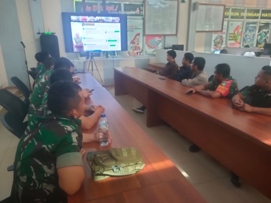 Personel Kodim 0316/Batam Ikuti Evaluasi dan Bimtek Kreator Konten