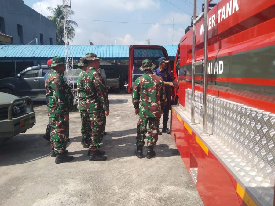 Personel Koramil 04/Lph Latihan Mobil Damkar, Wujud Kesiapan Hadapi Situasi Darurat Kebakaran