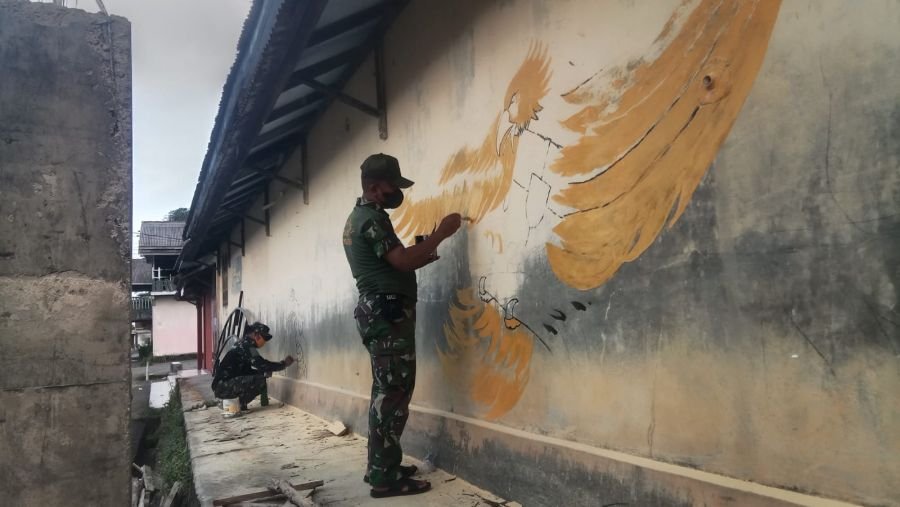 Personel Koramil Tebing Bangun Kampung Pancasila, Nilai Kebangsaan Dikuatkan