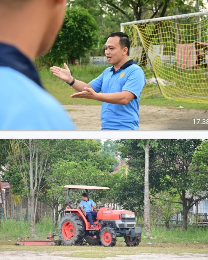 Personel Lanud RSN dan Warga Sidomulyo Timur Bersinergi Bersihkan Lingkungan