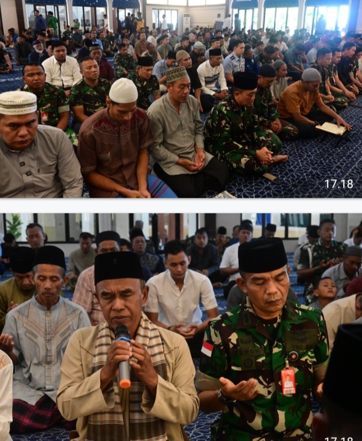 Personel Lanud RSN Gelar Doa Bersama Jelang Demo Udara HUT ke-80 RI