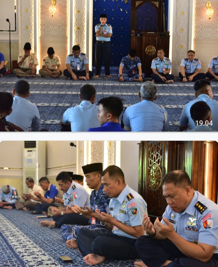 Personel Lanud RSN Gelar Doa Serentak Demi Suksesnya Hari Bakti TNI AU ke-78