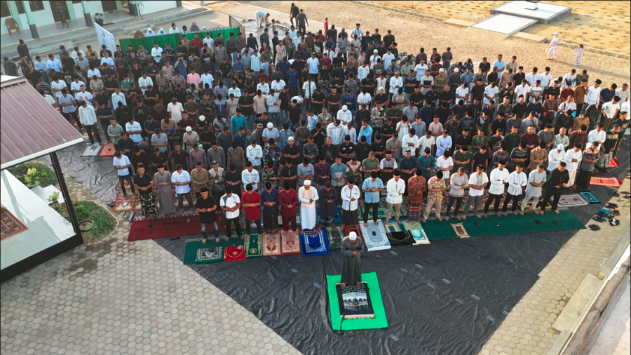 Personel Yonif TP 850/SC Laksanakan Sholat Iduladha Bersama