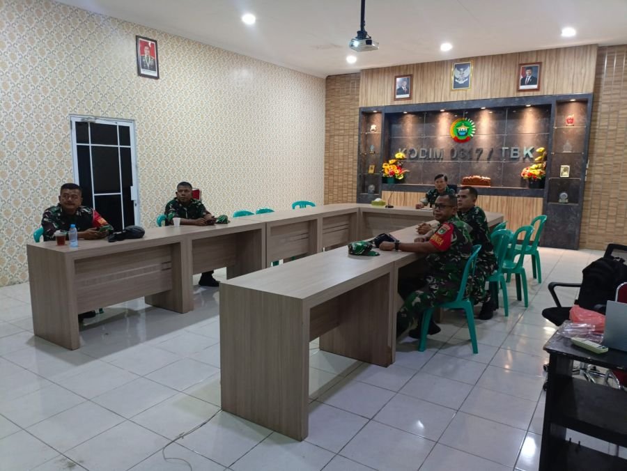 Personil Kodim 0317/TBK Ikuti Bimtek Pertanian Secara Daring