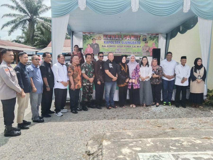 Pisah Sambut Kapolsek Ujungbatu, Danramil 08/TDN Perkuat Sinergitas TNI-Polr