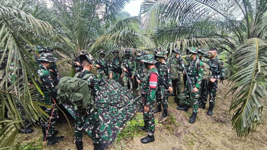 Prajurit Yonif TP 898/PC Matangkan Kemampuan Tempur Lewat Latihan Lapangan