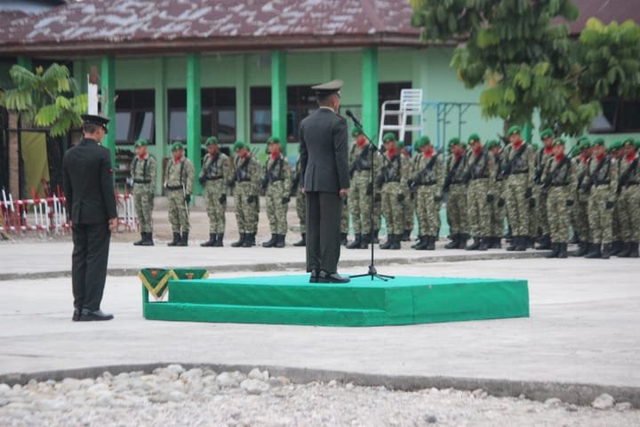 Prajurit Yonif TP 898/PC Peringati Hari Lahir Pancasila