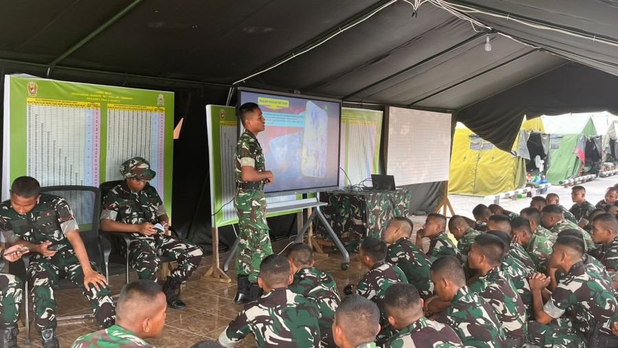 Prajurit Yonif TP 952/IB Dalami Tata Cara Penggunaan Alat Medis