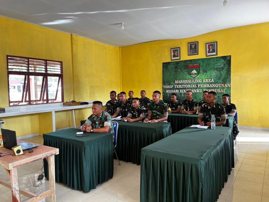 Prajurit Yonif TP 953/HR Ikuti Vidcon Pelatihan Jurnalistik