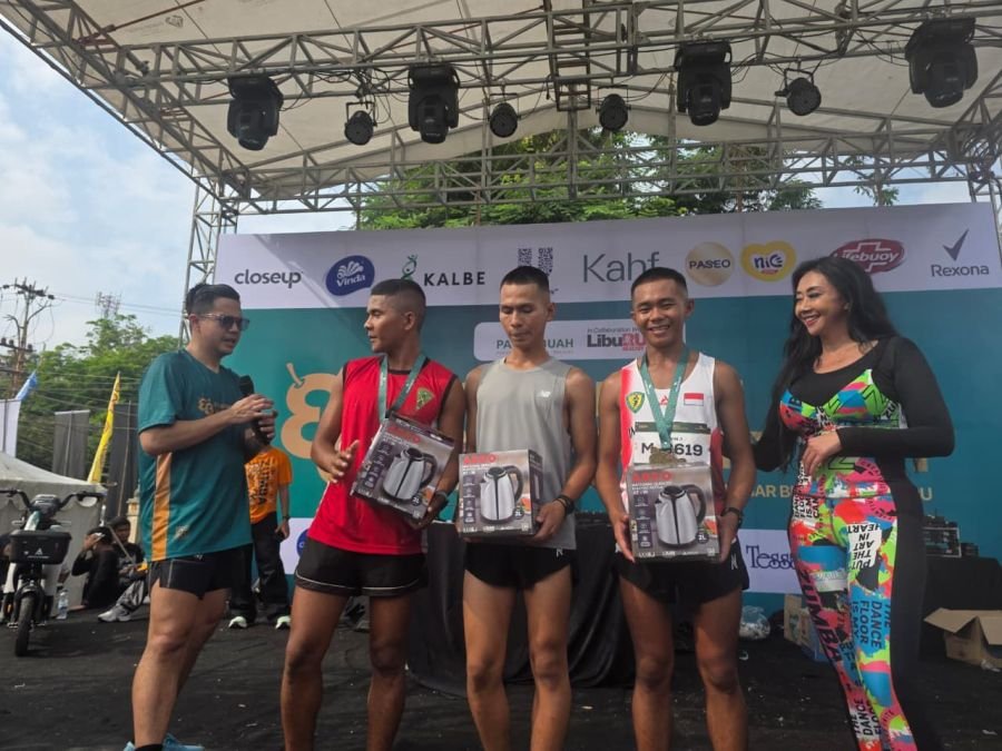 Prajurit Yonif TP 953/HR Sabet Dua Podium di Event Running Anniversary