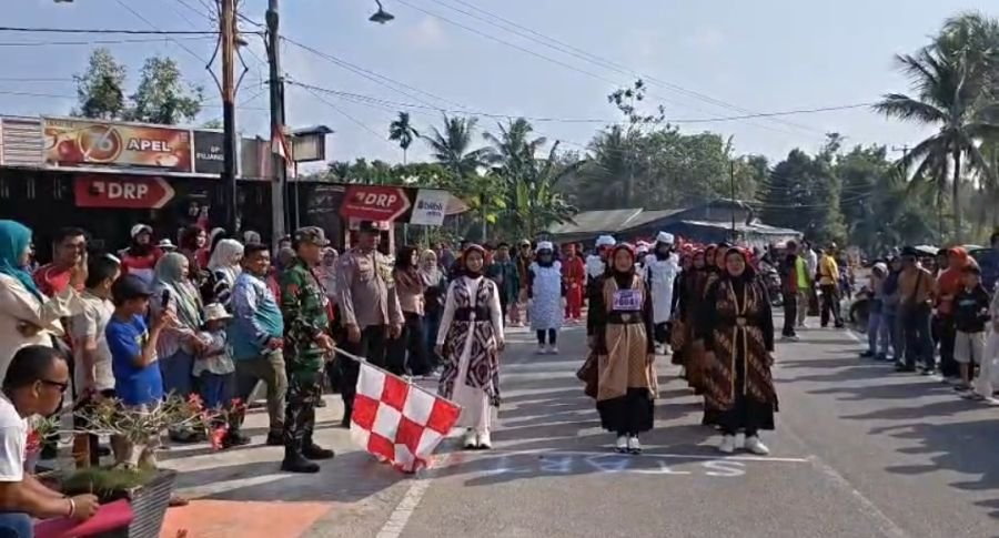 Praka Turisman Kawal Karnaval Desa Lubuk, Semarak HUT RI Tetap Kondusif