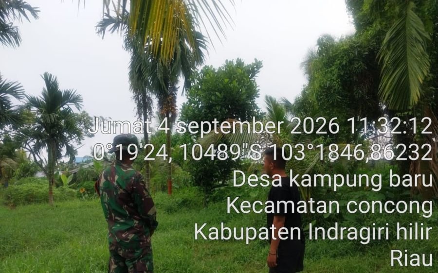 Pratu J. Sembiring Gencarkan Patroli Tapal Batas Cegah Karhutla di Kecamatan Concong