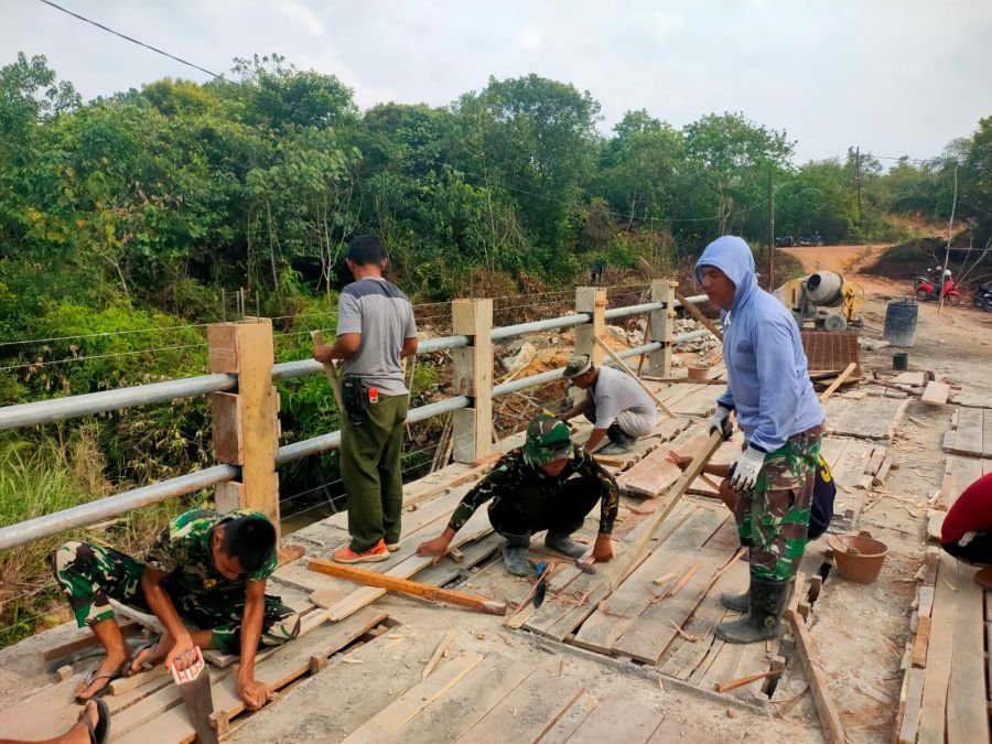 Program Strategis Nasional Presiden RI Terus Berjalan, Satgas Kodim 0315/TPI Genjot Pembangunan Jemb