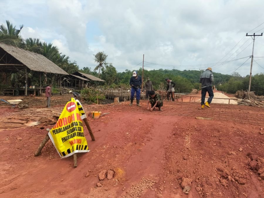 Progres Jembatan Armco Sungai Mata III, Mal Cor Dipasang